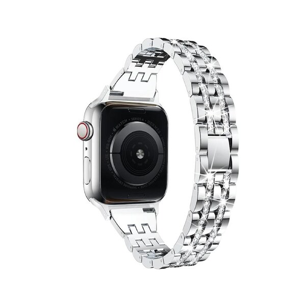 ZUSLAB Apple Watch iWatch Band Series SE 7 6 5 4 3 2 Jewelry Metal Strap 42-44-45MM Silver