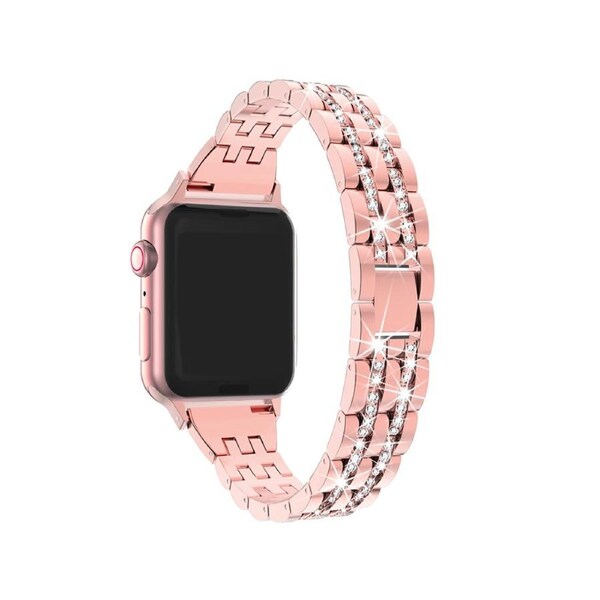 ZUSLAB Apple Watch iWatch Band Series SE 7 6 5 4 3 2 Jewelry Metal Strap 42-44-45MM Rose Pink