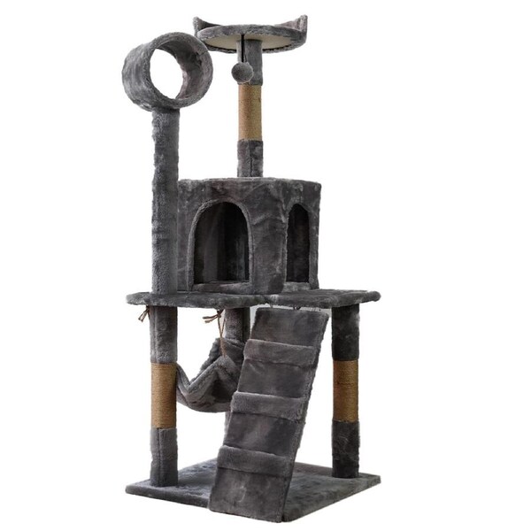 Furtastic 135cm Cat Tree Scratching Post Condo Tower Furniture - Dark Grey