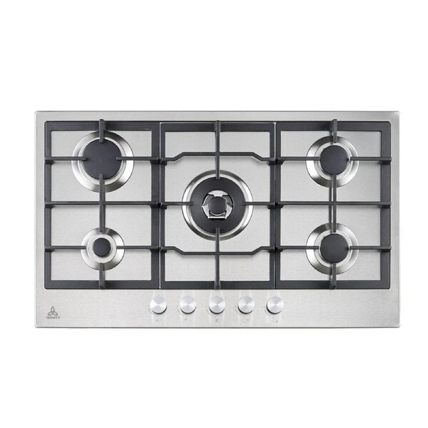 Trinity TRG900SS 90cm 5 Burner Gas High Grade Stainless Steel Cooktop