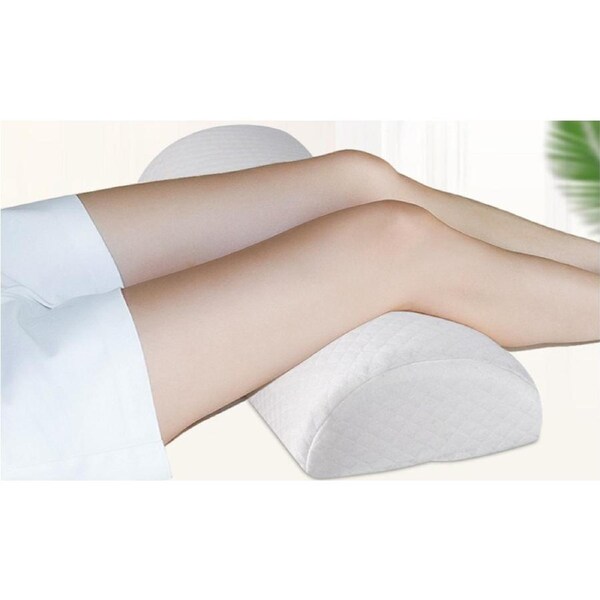 Half Moon Memory Foam Pillow Orthopedic Knee Pillow and Leg Pillow for Sleeping Back Pain, Sleeping Pain, Hip Pain Relief for Side Sleepers