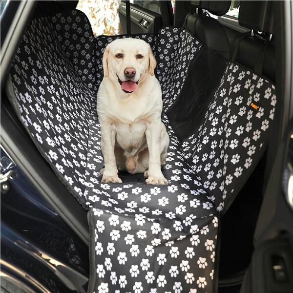 PaWz Pet Car Back Seat Cover Dog Waterproof Protector Hammock Nonslip Travel Mat Black
