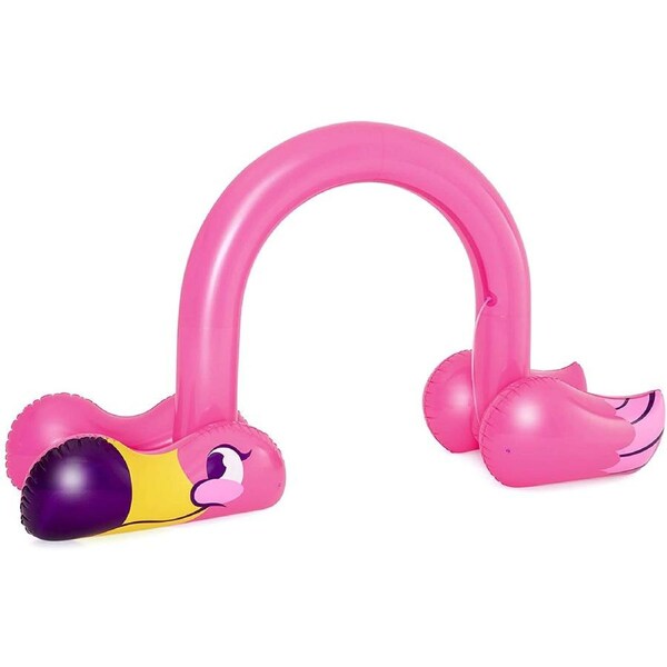 Bestway Inflatable Jumbo Pink Flamingo Sprinkler Spray Arch 3.4x1.1x1.9m