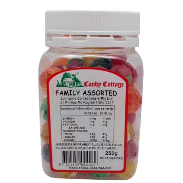 Candy Cottage Family Assorted 250gm Old Fashioned Lollies Sweets
