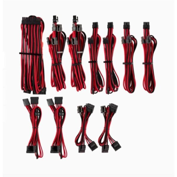 Corsair Type 4 Individually Sleeved DC Cable Pro Kit for Corsair PSU Red/Black
