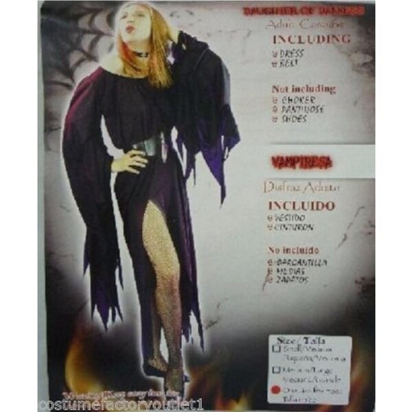 HT Women's Vampire Black Halloween Darkness Costume Fancy Dress