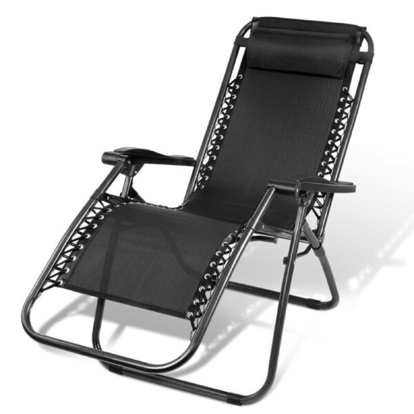 Sun Lounge Zero Gravity Chair Outdoor Folding Recliner Reclining Camping