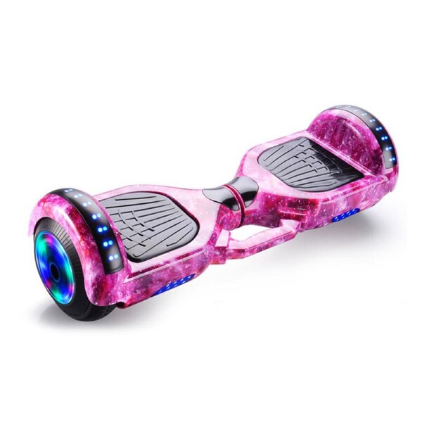 Hoverboard Bluetooth Speaker LED Self Balancing Scooter Sports [Colour: Starry Purple]