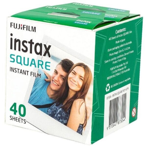 FujiFilm Instax Square Instant Film - (40 Sheets)