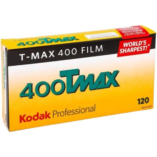 Kodak TMAX 400 ISO Professional 120 Roll (5 Pack) - Black & White Negative Film