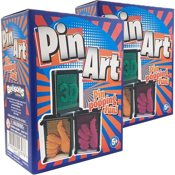 2x Pin Art Kids/Children Popping Fun 12.5cm Toy 3D Novelty Creative Game Assort