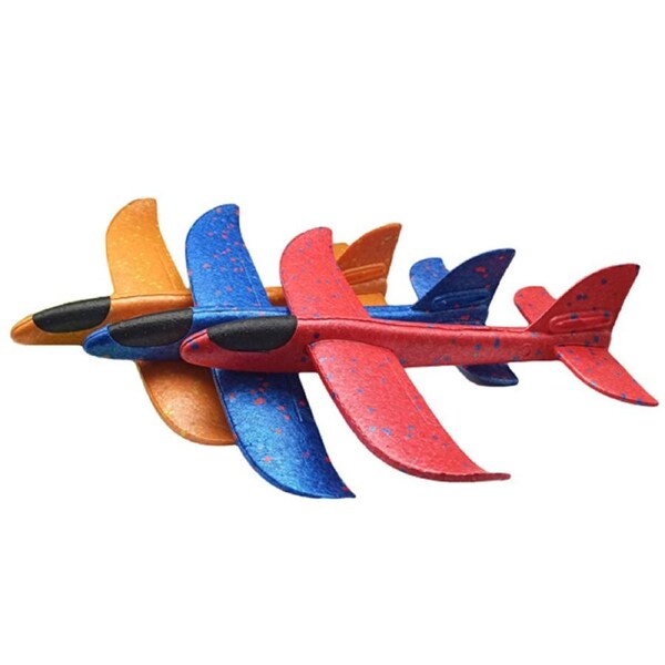 3x Giant Foam 37cm Plane Glider 3y+ Outdoor Aeroplane Kids/Children Toy Assorted