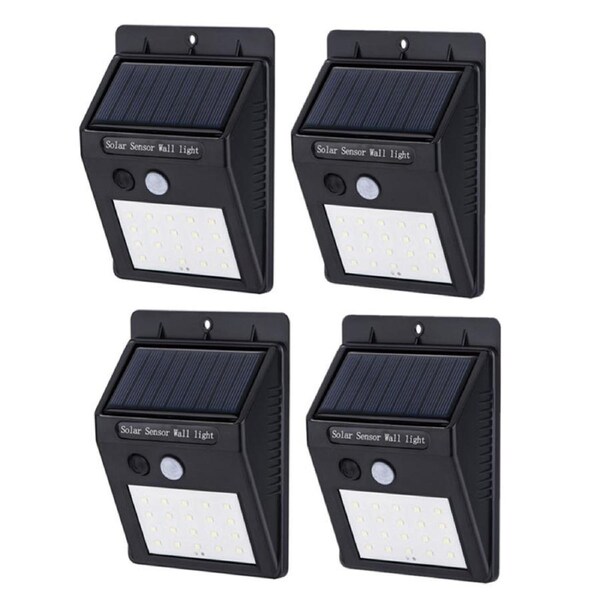 Solar Lights Outdoor, Solar Security Lights Wireless Waterproof Solar Motion Lights Outdoor Solar Wall Lights for Front Door, Backyard, Garage, Deck- 4 Packs