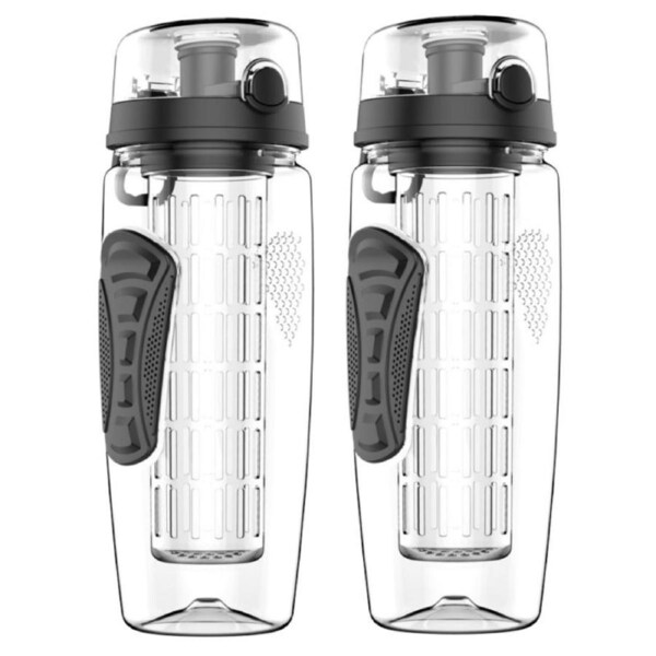 Fruit Infuser Bottles 2 Packs - 2x Black