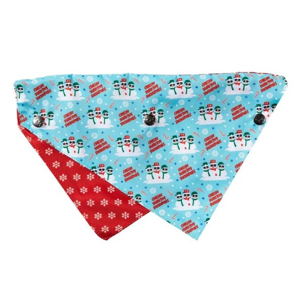 Chillin with my Snowmies Medium/Large X-Mas Dog Bandana by FuzzYard