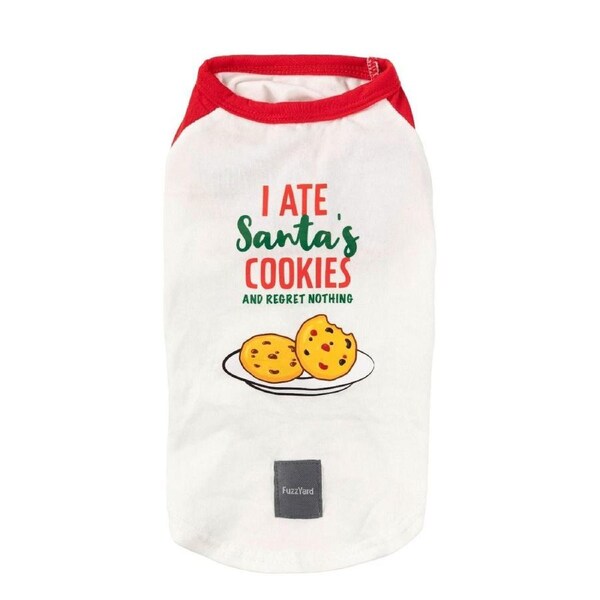 I Ate Santas Cookies Size 5 Dog & Puppy Christmas T-Shirt by FuzzYard