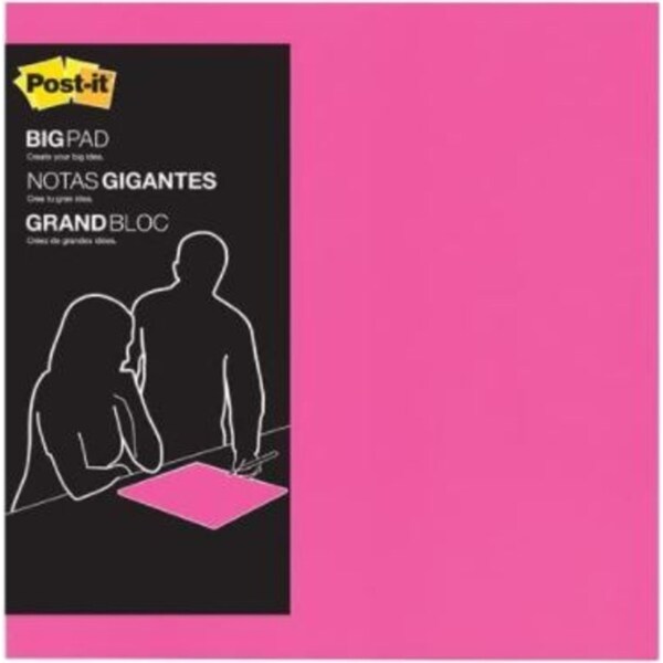 Jumbo 3M Post-It Notes Big Notes Super Sticky - Pink - 1 Pack of 30 Sheets