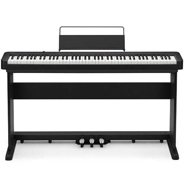 Casio CDP-S160 Digital Piano Black w/ CS470P Wooden Stand & 3-Pedal Board