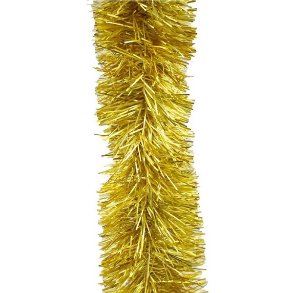 5m FROSTED GOLD Christmas Tinsel 100mm wide