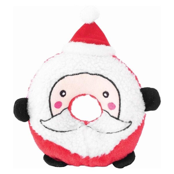 Holiday Santa Donutz Buddies 20cm x 20cm x 5cm by ZippyPaws