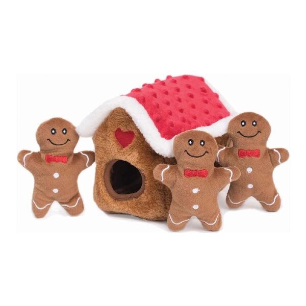 Holiday Zippy Burrow Gingerbread House 17cm x 14cm by ZippyPaws