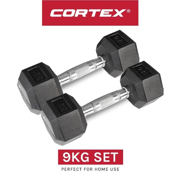 CORTEX Hex Dumbbell 9kg (Pair)