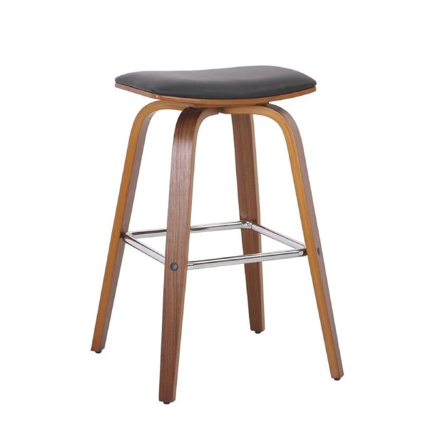Brielle PU Leather Kitchen Counter Bar Stool - Black