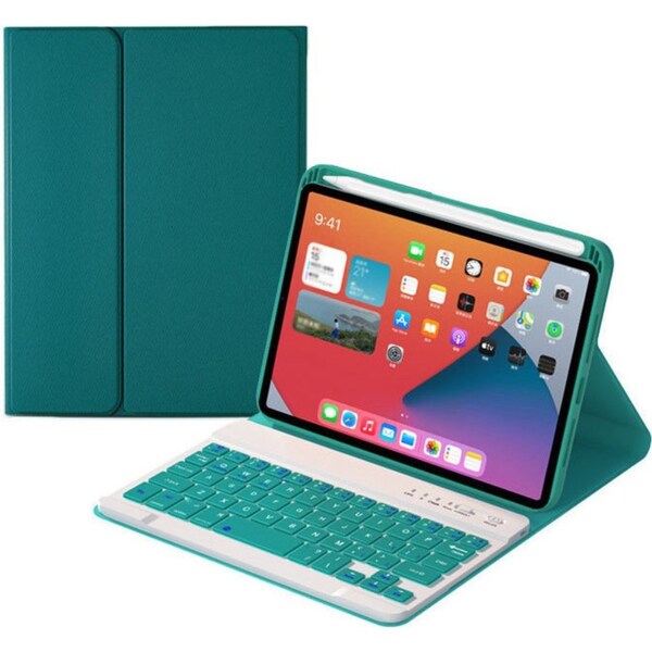 Catzon iPad Mini 6 Keyboard Case Slim Shell Lightweight Case With Magnetic Wireless Keyboard-Dark Green