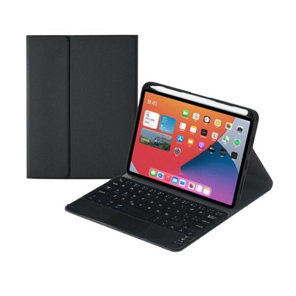 Catzon Wireless Keyboard Case For iPad Mini 6 Soft TPU Case With Pencil Holder-Black
