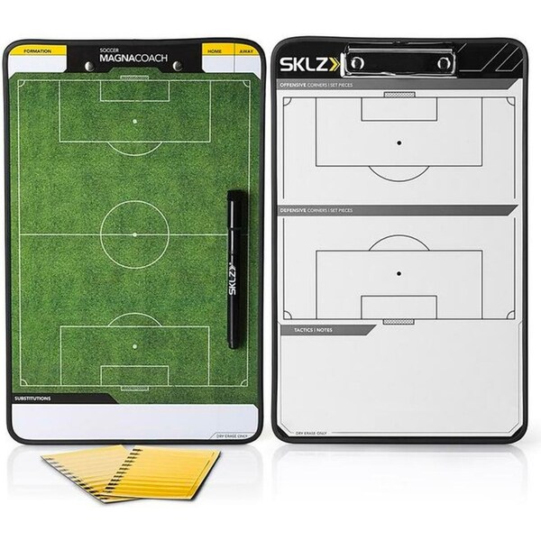 SKLZ Soccer Magna Coaching Scoring Magnetic White/Clip Board w/Marker/Magnets