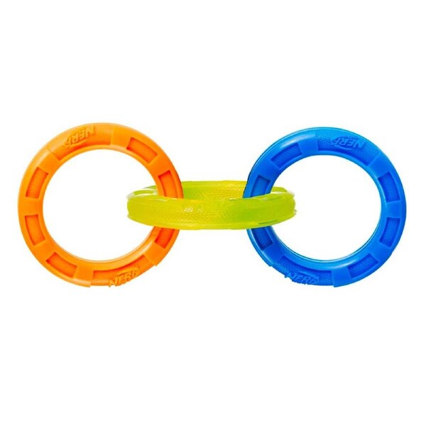 Nerf Tuff Tug 3 Rubber Chew/Bite Circle Ring Pet Dog Interactive Playing Toy