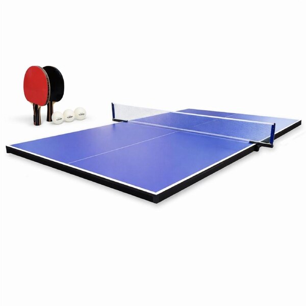 19mm Standard Ping Pong Table Tennis Top for Pool Billiard Table w Bats Balls