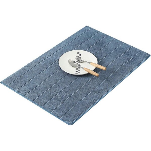 Catzon 8 Pack Microfiber Kitchen Towels 26 x 18 Inch Super Absorbent Soft Stripe Designed Dish Towels-Blue White