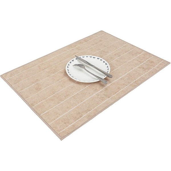 Catzon 8 Pack Microfiber Kitchen Towels 26 x 18 Inch Super Absorbent Soft Stripe Designed Dish Towels-Coffee White