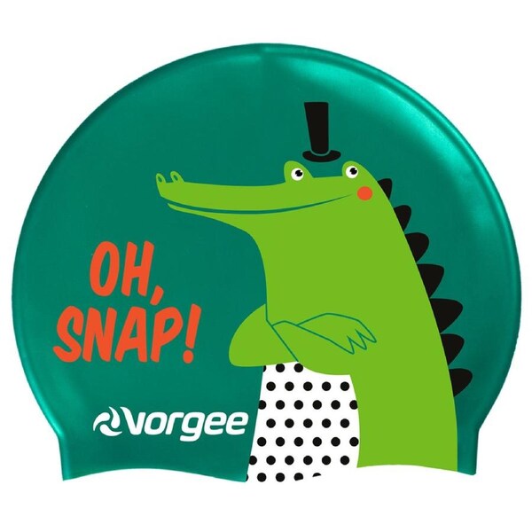 Vorgee Character Silicone Swimming Cap Croc Outdoor Water Sports