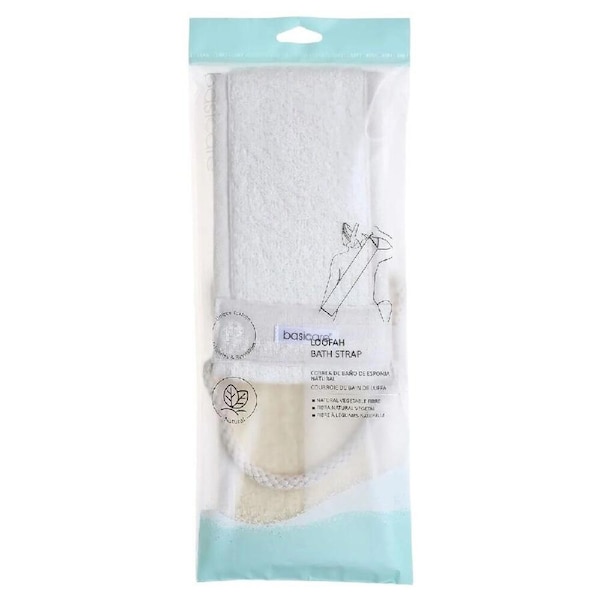 Basicare Back Strap Loofah Towelling Exfoliating Shower Body Scrub