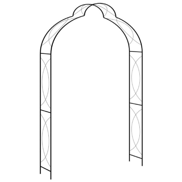 Garden Arch Black 150x34x240 cm Iron vidaXL