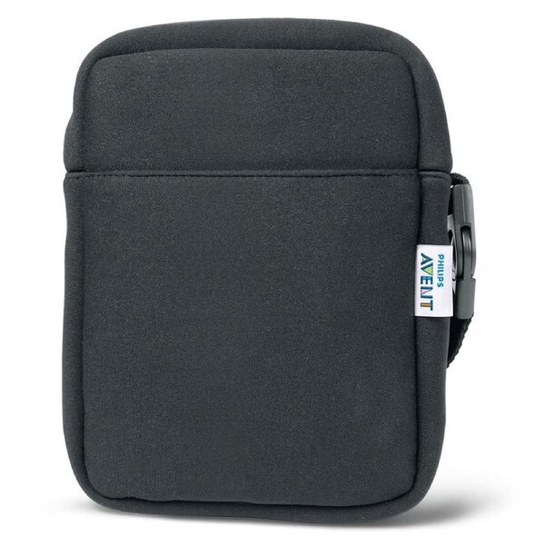 Avent Neoprene ThermaBag Warmer Baby Bottle Insulated/Thermo Bag Hot/Cold Black