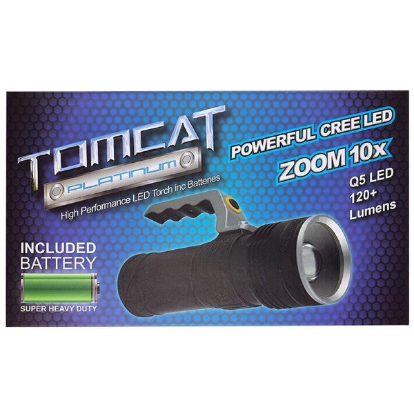 Tomcat Platinum Q5 LED Lantern Torch Light Camping Flashlight w/3x AAA Batteries