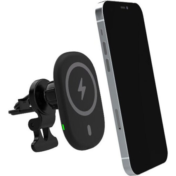 Urban AutoMag Wireless Charging Mount/Charger for iPhone 12/MagSafe Phones BLK