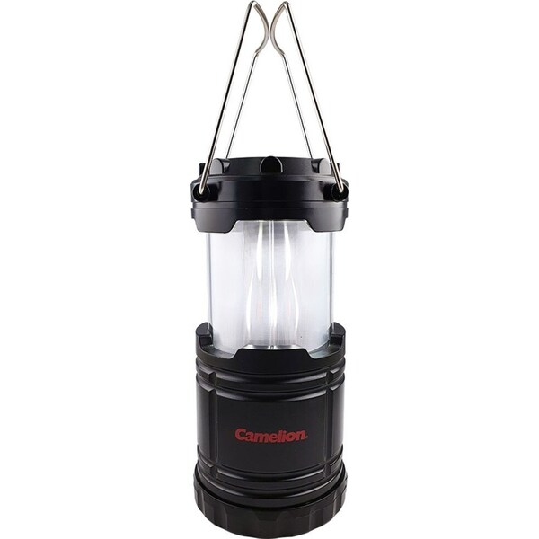 Camelion Dual Mode White & Flame Light Lantern Camping Lamp w/ Batteries Black
