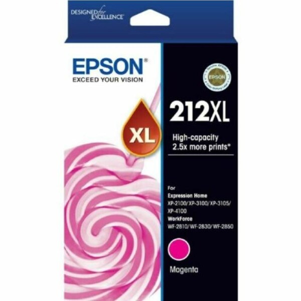 Original Epson 212XL Magenta High Yield Ink Cartridge Toner C13T02X392