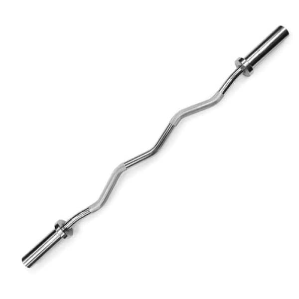 120cm Olympic Super Curl Bar Weight Lifting Home Gym Exercise