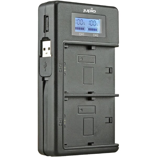 Jupio USB Dedicated Duo Charger with LCD for Sony NP-FZ100 Batteries