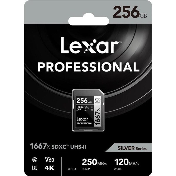 Lexar Professional 1667x SDXC UHS-II SD Card - 256GB
