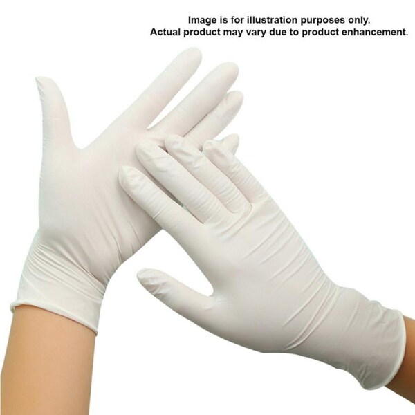 100pcs Disposable Clear Latex Exam Gloves Powder Free - Large Size