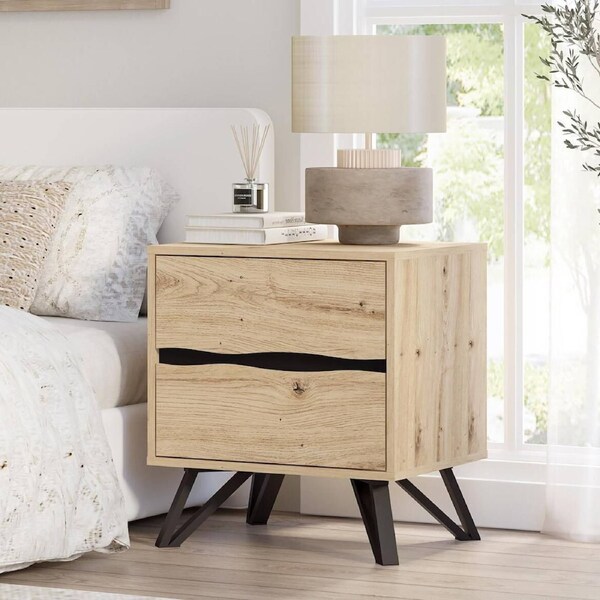 Grayson 2 Drawer Bedside Table for Stylish Bedroom Storage