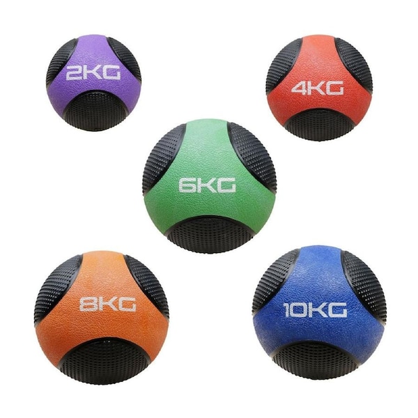 ATTIVO Medicine Ball for Workouts Exercise Balance Training Set of 5 Balls - 2kg 4kg 6kg 8kg 10kg