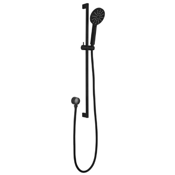 Cora Round Sliding Shower Set Matte Black