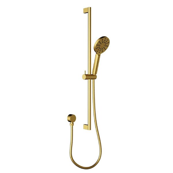Cora Round Sliding Shower Set Brushed Gold